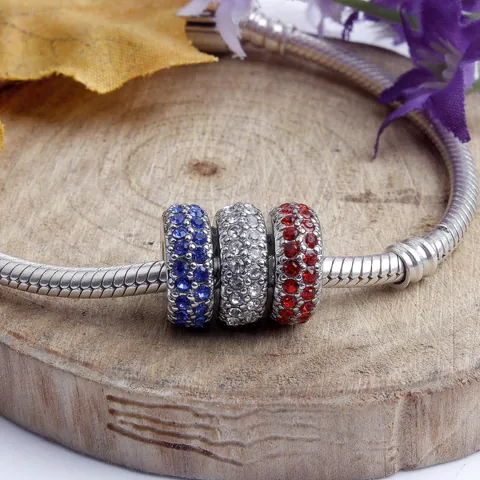Grandi Perle in Lega di Strass a Doppia Fila Ciondoli Distanziatori per Braccialetti Fai da Te Accessori per Gioielli da Donna