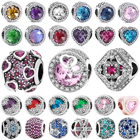 DIY Alloy Beads Jewelry Charms With Cat Eye Stone Zirconia For Bracelet Making Hollow Heart Flower Star Style Women Jewelry Accessories