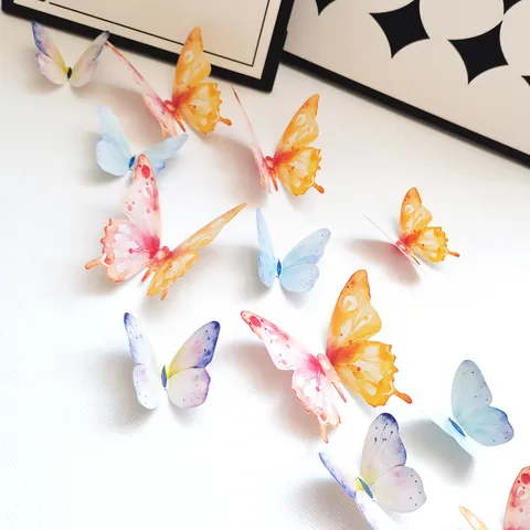 3D Schmetterling Wandaufkleber Wasserdichte PVC Wandtattoos Für Wohnzimmer Schlafzimmer Home Dekoration DIY Wandbilder