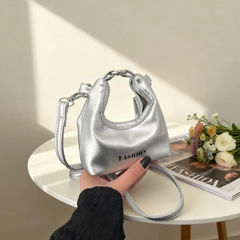 Mini PU Patent Leather Handbag For Women Girls Cute Horse Embroidery Polka Dot Crossbody Bag Fashion Small Shoulder Bag