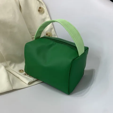 Minimalist Women PU Leather Handbag Candy Color Square Pillow Crossbody Shoulder Bag Fashion Street Style Small Purse