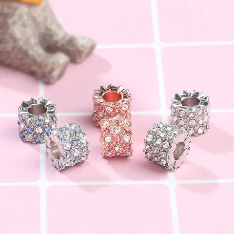 Sprankelende Zirkonia Legering Pavézetting Bedelkraal Voor DIY Armband Sieraden Maken Vrouwen Mode Decoratieve Accessoire