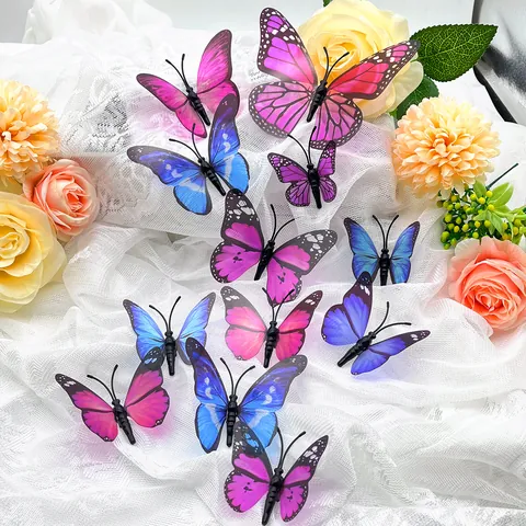 3D Αυτοκόλλητα Τοίχου Πεταλούδα PVC DIY Αφαιρούμενα Διακοσμητικά για Σαλόνι Υπνοδωμάτιο Διακόσμηση Σπιτιού Μοντέρνο Στυλ Στολίδια Πεταλούδα