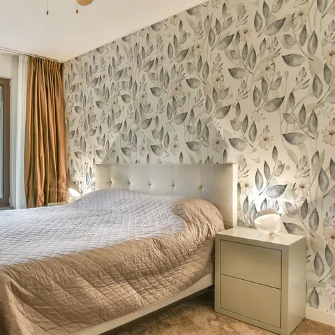 Watercolor Floral Leaf PVC Self-Adhesive Wallpaper Seamless Splicing Waterproof Wall Sticker For Home Decor Bedroom Living Room