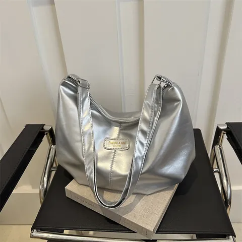 Bolso Tote de Nube Plisado para Mujer Gran Capacidad de Cuero PU Bolso de Hombro Cruzado Hobo Color Sólido Casual