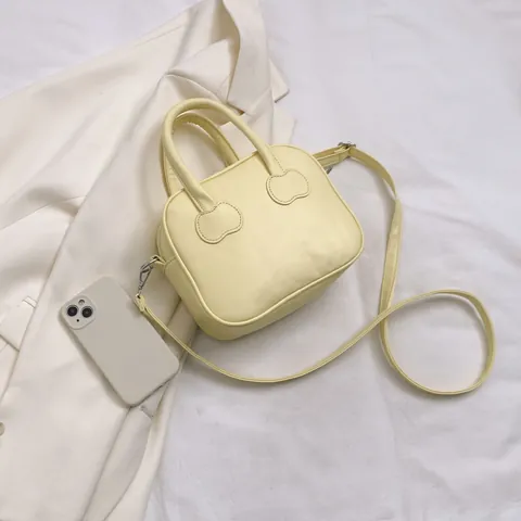 Borsa a Mano Quadrata Piccola in Pelle PU Minimalista da Donna Tinta Unita Elegante Pendolare Borsa a Tracolla Con Cinturino Regolabile