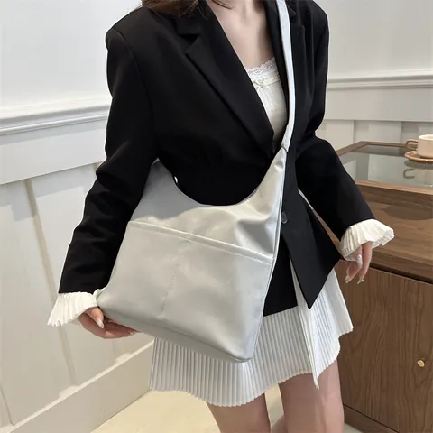 Borsa a Tracolla in Pelle PU di Grande Capacità Vintage per Donna Borsa Tote Hobo Casual Tracolla Regolabile Moda Quotidiana