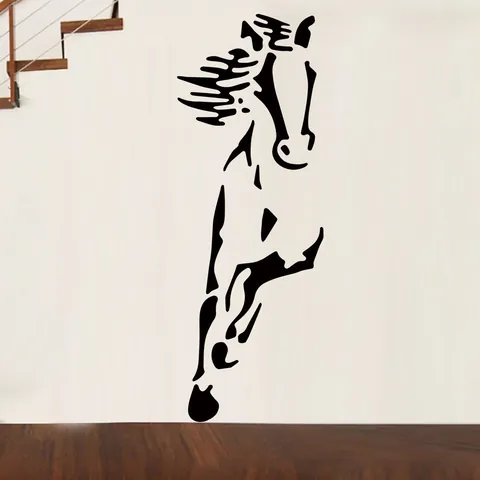 Modern Minimalist Running Horse Silhouette Wall Sticker PVC Waterproof DIY Home Decor Mural For Living Room Study Art Decal