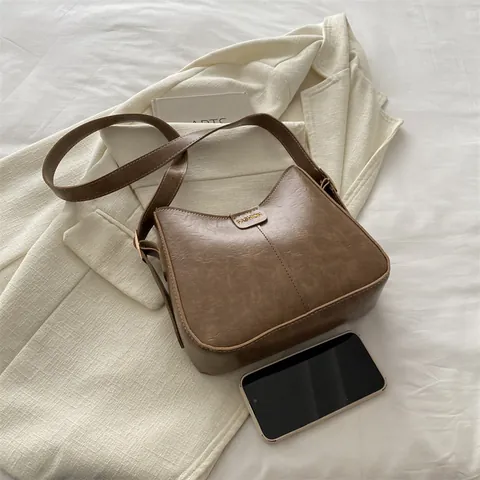 Vintage PU Leder Patchwork Emmer Tas Voor Vrouwen Mode Letter Minimalistische Schouder Crossbody Tas Dagelijkse Handtas