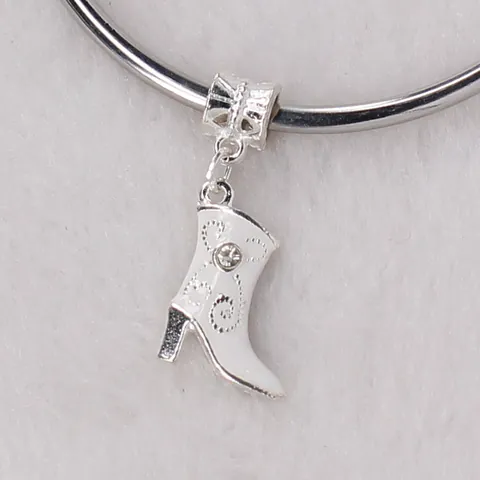 Alloy Enamel High Heel Boot Charms With Rhinestone For DIY Jewelry Making Bracelet Necklace Pendant Women Girls Gift