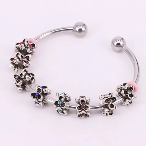 DIY Legering Holle Bloem Groot Gat Kralen Vintage Strass Charms Voor Armband Ketting Sieraden Maken Accessoires
