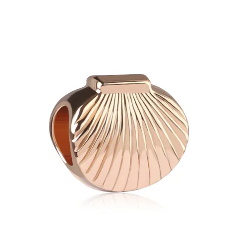 Alloy Scallop Shell Charm Beads Ocean Series Rose Gold Plated Seashell Spacer Beads For Jewelry Making DIY Bracelet Necklace