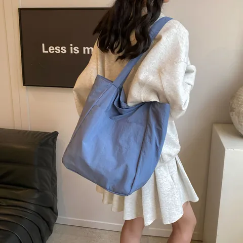 Große Kapazität Oxford Gewebe Tragetasche Für Damen Lässig Leicht Schulter Beuteltasche Mit Außentasche Pendlertasche