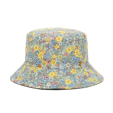 Women's Floral Bucket Hat Cotton Breathable Sun Protection Outdoor Sun Hat Pastoral Style Fisherman Cap Daily Headwear