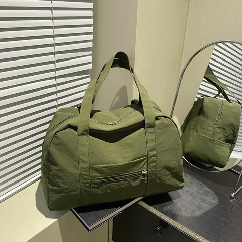 Large Capacity Women Nylon Tote Bag Crinkle Texture Lightweight Shoulder Travel Handbag For Women Daily Commuting