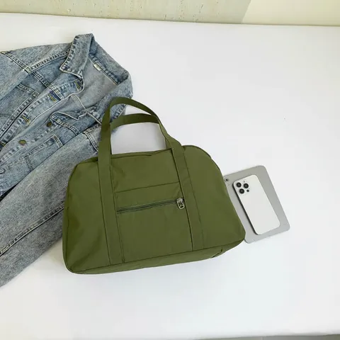 Large Capacity Women Nylon Tote Bag Crinkle Texture Lightweight Shoulder Travel Handbag For Women Daily Commuting
