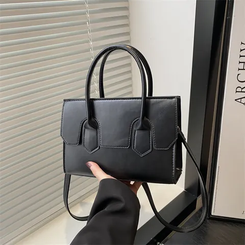 Dames Mode PU Leer Tote Bag Minimalistisch Forens Schoudertas Grote Capaciteit Dagelijks Casual Handtas Crossbody Tas