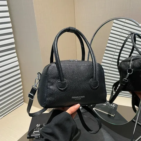 Damen Mode PU Leder Boston Handtasche Lychee Muster Große Kapazität Schulter Umhängetasche Elegante Damen Daily Tasche