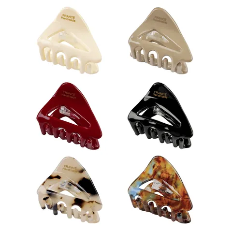 Pince À Cheveux Triangle En Acétate Pour Femmes Enfants Petite Barrette Géométrique Creuse Accessoires Cheveux