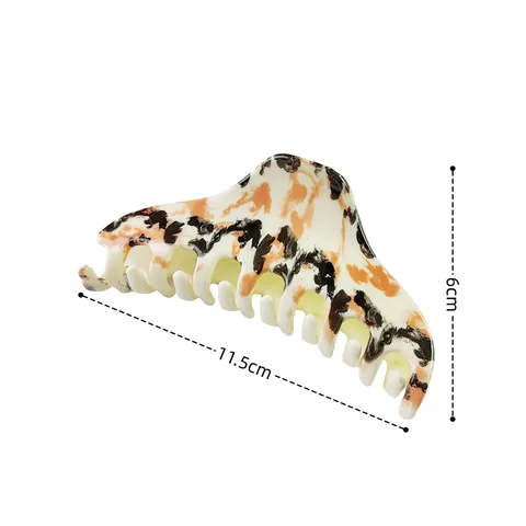 Large Crescent Marble Hair Claw Clip For Women Irregular Spotted Acetate Hair Jaw Non-slip Fashion Hair Clamp Accessories