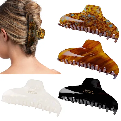 Pinza per Capelli a Mezzaluna in Acetato alla Moda per Donna Leopardata Tartarugata Perla Artificialta Grande Gioielli per Capelli