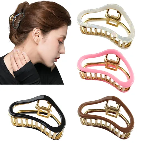 Modische Legierung Acetat Wolke Haarkralle Für Damen Minimalistisch Hohl Metallisch Haarklammer Haarschmuck