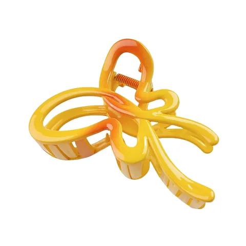 Large Gradient Color Butterfly Hair Claw Clip Hollow Matte Plastic Shark Hairpin Ponytail Holder Fashion Hair Accessory For Women