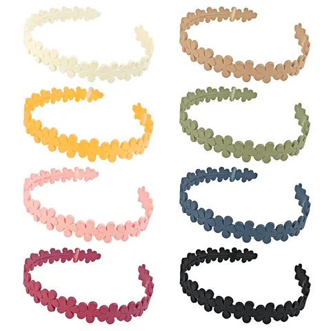 Korean Style Simple Matte Floral Headband For Women Anti-slip Teeth Plastic Daisy Hair Band For Daily Makeup Wash Face Jewelry