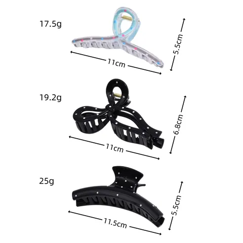 Large Polka Dot Hair Claw Clip For Women Butterfly Crescent Shape Non-Slip Hair Clamp For Thick Hair Styling Accessories