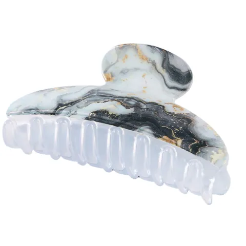 Marmormuster Halbmond Haarklammer Vielseitige Ponytail Shark Clip Harz Haarschmuck Für Damen Hair Styling Tool