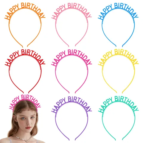 Alles Gute Zum Geburtstag Alphabet Haarreif Bonbonfarben Kunststoff Rutschfestes Stirnband Party Dekoration Für Damen Mädchen