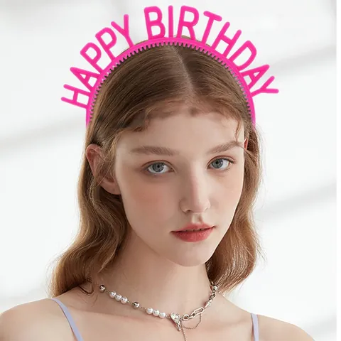 Alles Gute Zum Geburtstag Alphabet Haarreif Bonbonfarben Kunststoff Rutschfestes Stirnband Party Dekoration Für Damen Mädchen