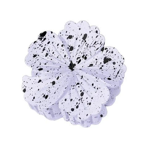 Pince à Cheveux Fleur de Frangipanier pour Femmes Dégradé Mat Éclaboussures de Peinture Accessoires Cheveux en Résine Style Tropical