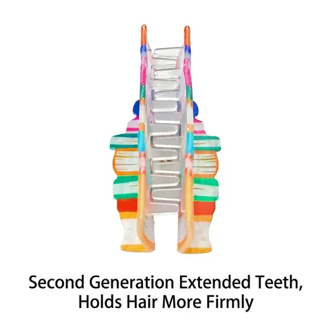 Creative Stacked Books Hair Claw For Women Acetate Acrylic Candy Color Shark Clip Unique Styling Tool Hair Grab Clip