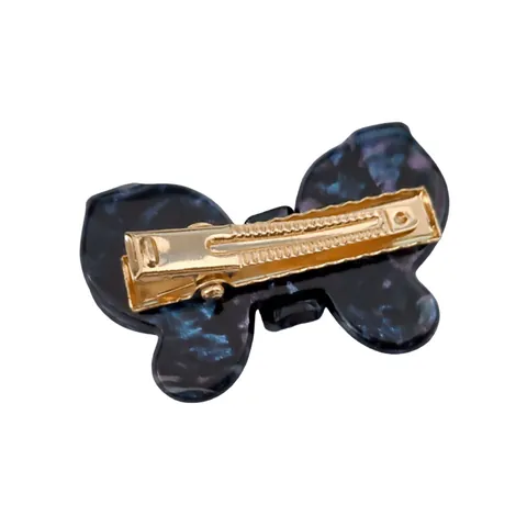 Pince à Cheveux Nœud Papillon en Acétate Avec Strass Élégant Style Français Pince Bec de Canard Pour Femmes Bijoux de Cheveux