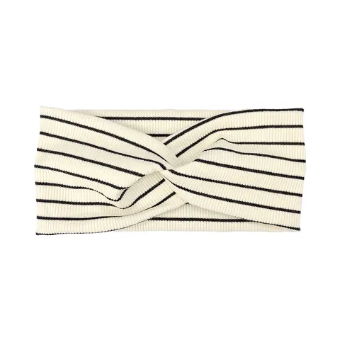 Bandeau Unisexe Rayé Tricot à Côtes Avec Nœud Torsadé Bandeau Élastique Accessoires de Cheveux Mode Sport pour Hommes Femmes