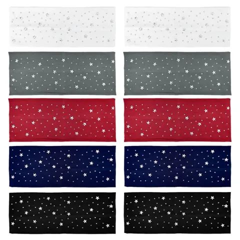 Knitted Elastic Headband For Women Men Sport Sweatband With Metal Star Moon Rivet Rhinestone Music Festival Hair Accessory