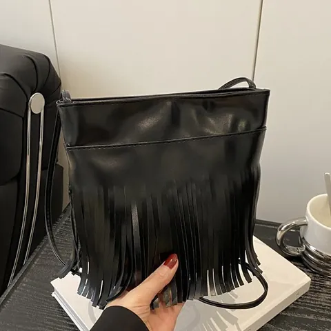 Borsa a Spalla con Nappe in Ecopelle da Donna Semplice Borsa a Tracolla a Tinta Unita Con Chiusura Magnetica Moda
