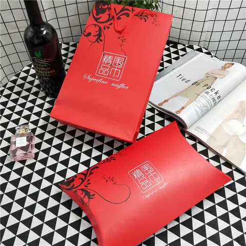 Elegante Set di Scatole Regalo per Sciarpe in Carta Include Borsa Shopping e Confezione a Cuscino per Sciarpe di Seta Motivo Floreale Confezione Regalo Festa Matrimonio