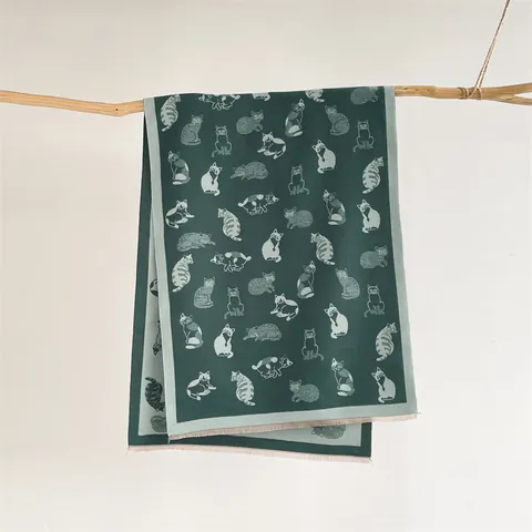 Women Winter Thick Warm Imitation Cashmere Scarf Cute Cat Pattern Jacquard Shawl Tassels Long Pashmina Wrap Fashion Accessories Cozy Soft