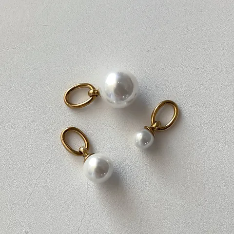 Minimalist 316L Edelstahl Süßwasserperle Anhänger Für DIY Halskette Armband Damen Mode Schmuck Zubehör Gold Silber