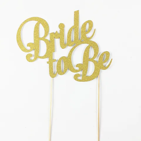 Διακόσμηση Τούρτας Bride To Be Με Χρυσόσκονη Χρυσό Ασημί Χαρτί Για Γάμο Πάρτι Μπάτσελορ Διακόσμηση Τούρτας Ένθετο