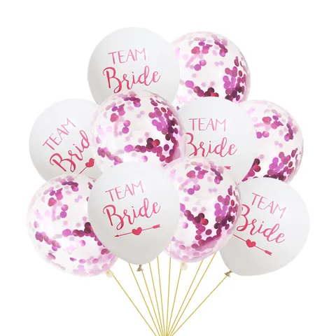 Team Bride Hochzeitsdekoration Latex Luftballons Konfetti Ballons Für Brautparty Junggesellinnenabschied Hochzeitszeremonie Verlobungsfeier Dekor