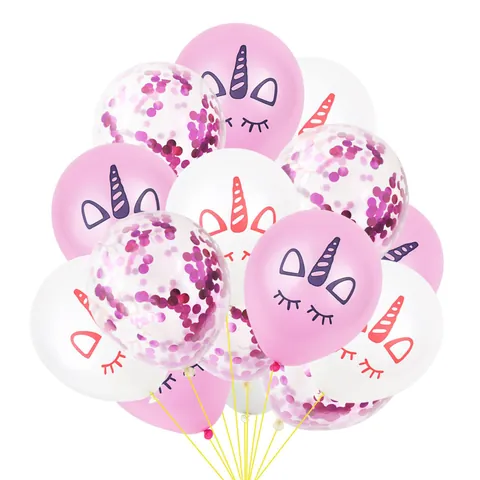 Unicorn Latex Balloon Assortment 12 Inch Confetti Balloons For Kids Birthday Wedding Party Decorations Favor