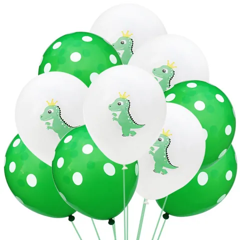 Cartoon Dinosaurier Thema Latex Ballons Gepunktet Und Grünes Konfetti Luftballons Für Kinder Geburtstag Party Deko