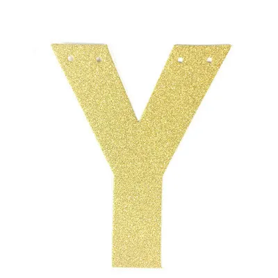 Glitter Gold Alphabet Letters Numbers Hanging Banner DIY Party Decor For Wedding Birthday Anniversary Celebration DIY Decoration