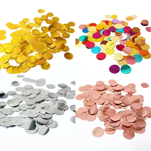 Round Metallic Sequin Confetti Balloon Filler Sparkling Table Scatter Decoration For Wedding Birthday Party Celebration Event