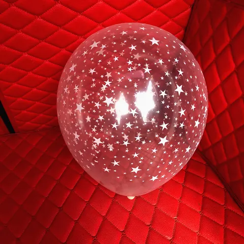 Star Printed Transparent Latex Balloons Pentagram Pattern Party Decorative Balloons For Birthday Wedding Celebration Decorations
