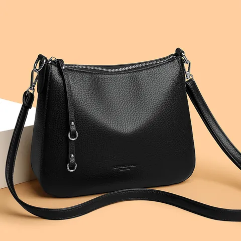 Damen Schultertasche Mit Litschimuster PU Leder Große Kapazität Umhängetasche Minimalistische Urbane Büro Pendlertasche Damen