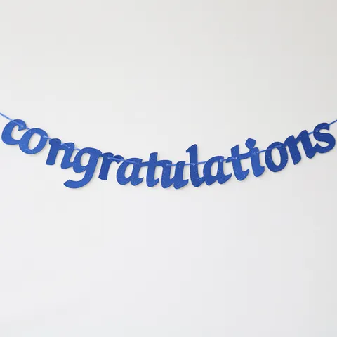 Graduation Party Decorations Banner Glitter Congratulations Hanging Bunting Garland With Doctor Hat And Year Numbers For Party Supplies